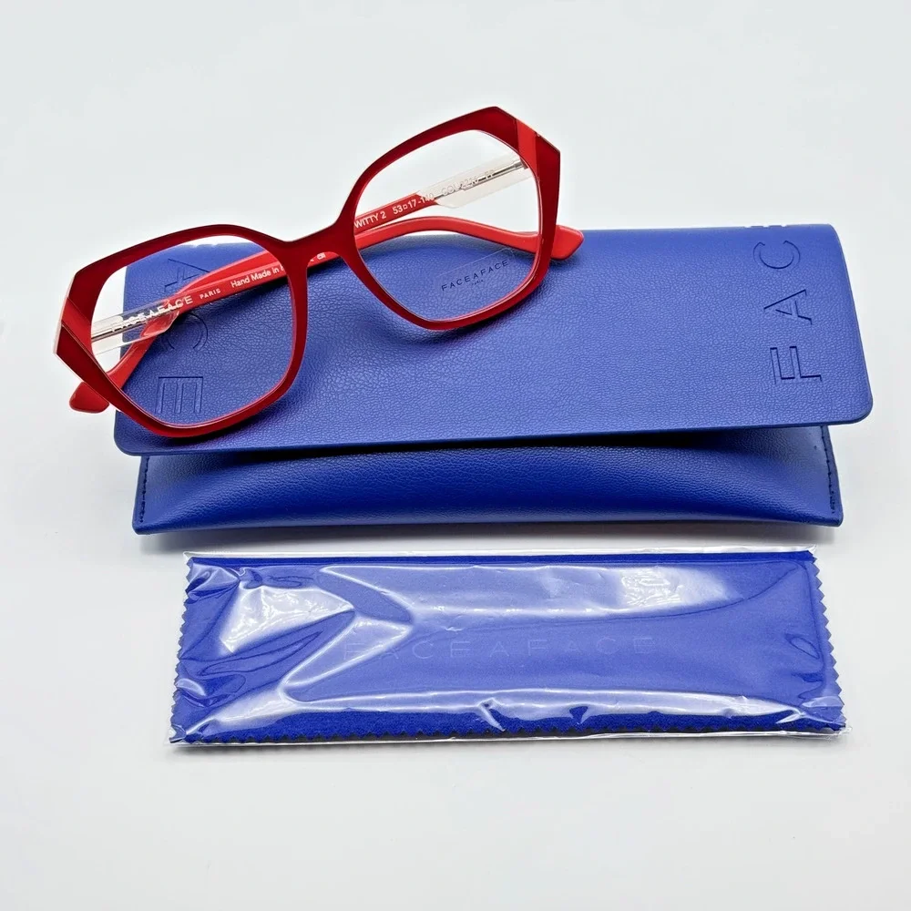 Face a Face Eyeglasses Frame WITTY 2 2216 Women Red Frame Handmade 53-17-140 NEW